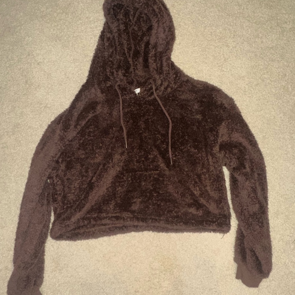 Forever 21 Brown Fuzzy Hoodie